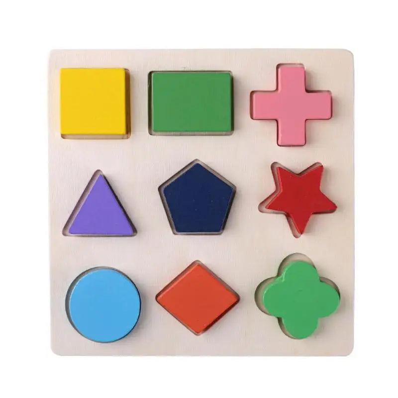 Formas Geométricas de Madeira - Brinquedo Montessori