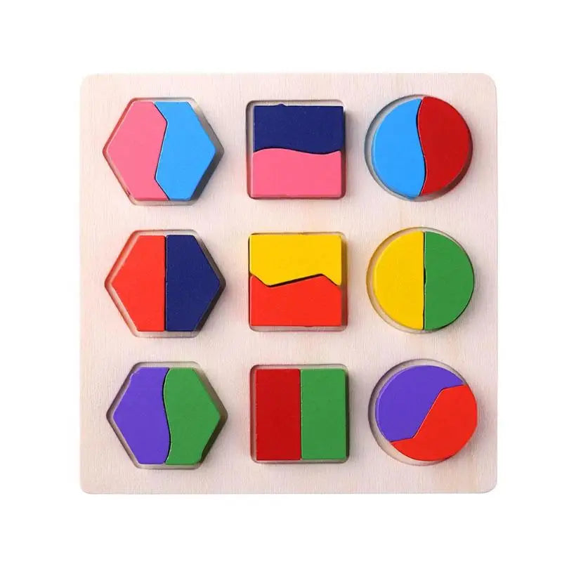 Formas Geométricas de Madeira - Brinquedo Montessori