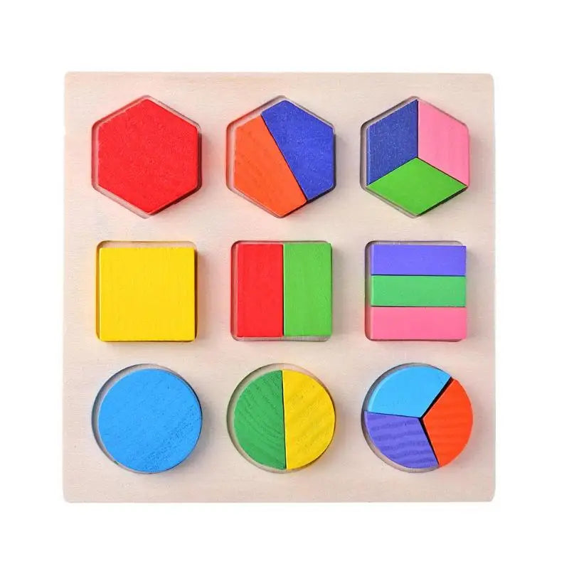 Formas Geométricas de Madeira - Brinquedo Montessori