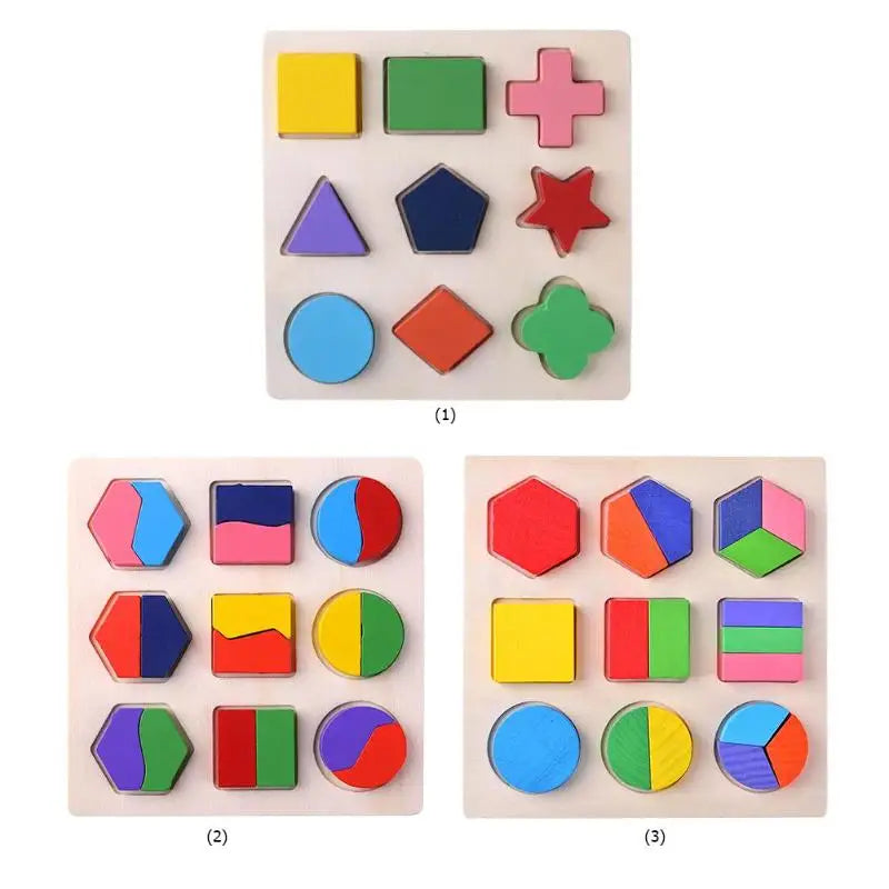 Formas Geométricas de Madeira - Brinquedo Montessori