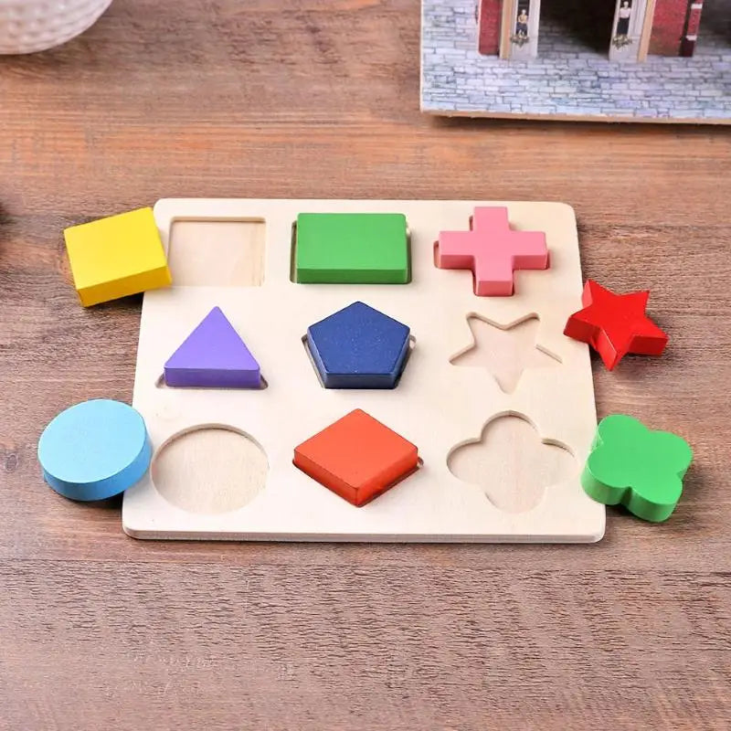 Formas Geométricas de Madeira - Brinquedo Montessori