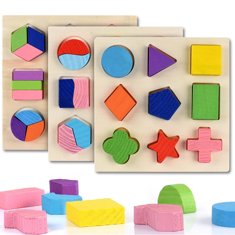 Formas Geométricas de Madeira - Brinquedo Montessori