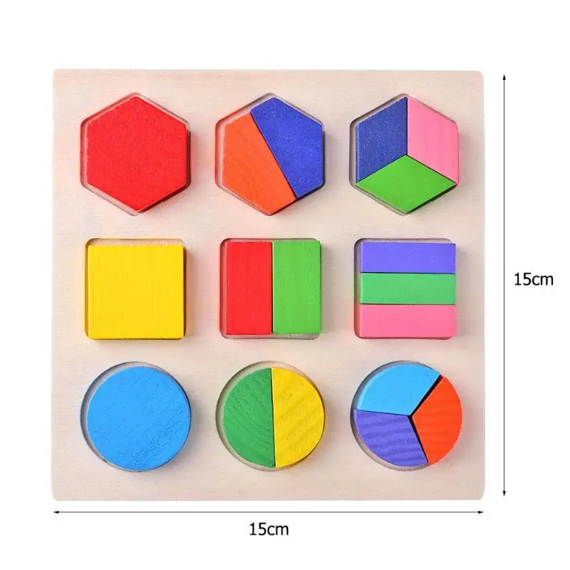 Formas Geométricas de Madeira - Brinquedo Montessori