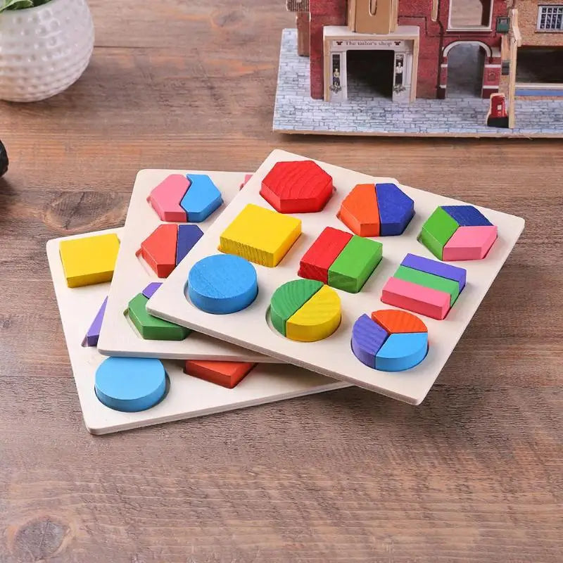 Formas Geométricas de Madeira - Brinquedo Montessori