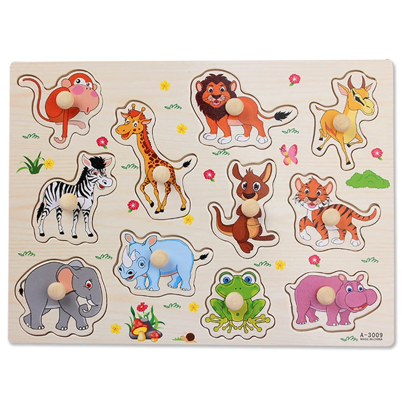 Puzzles Educacionais de Madeira - Brinquedo Montessori