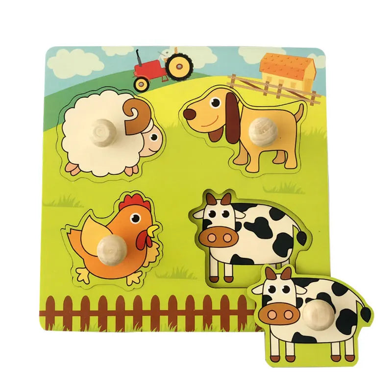 Puzzles Educacionais de Madeira - Brinquedo Montessori