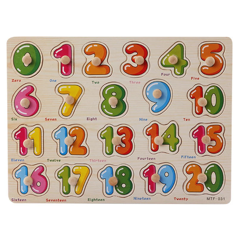 Puzzles Educacionais de Madeira - Brinquedo Montessori
