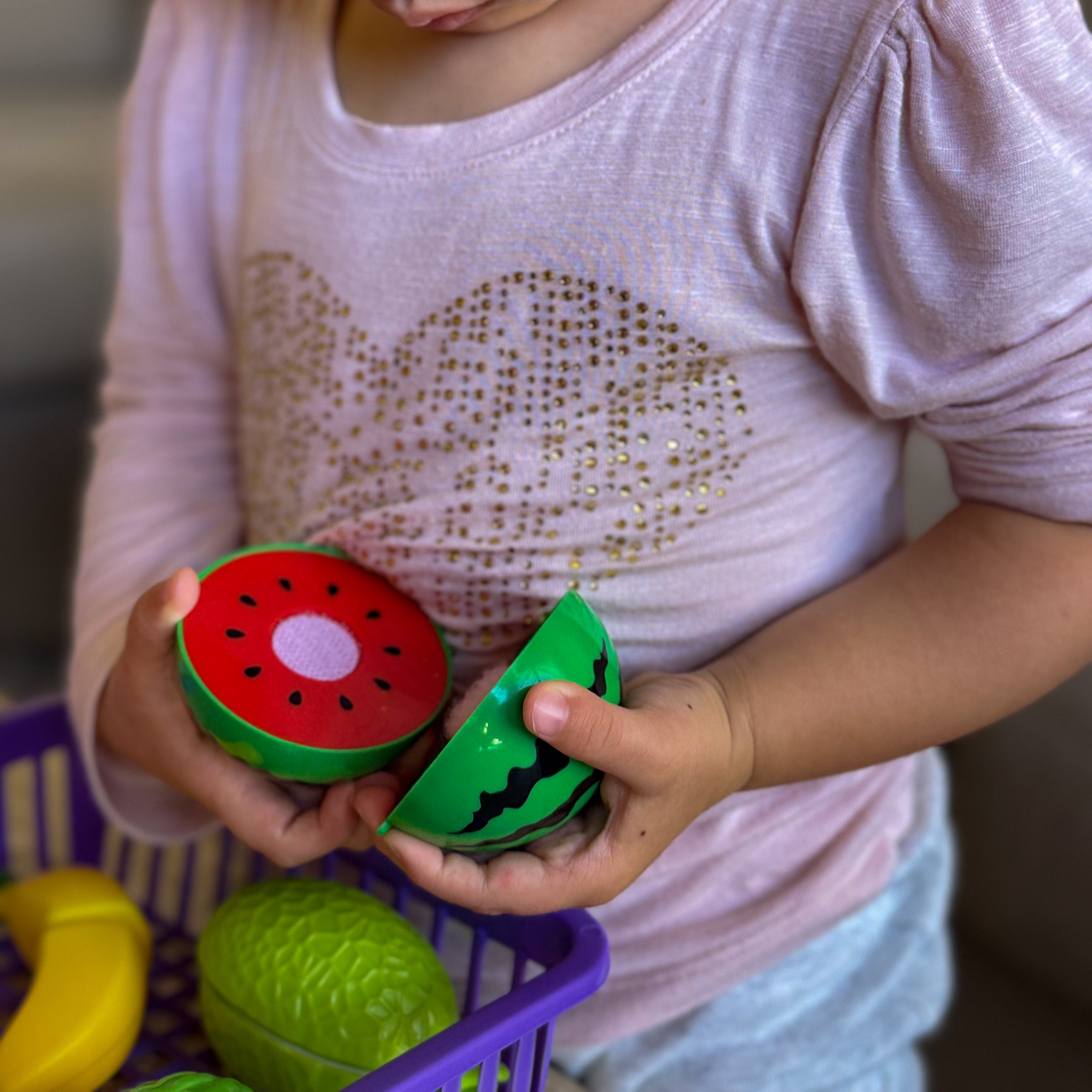 Conjunto de Frutas e Legumes - Brinquedo Montessori
