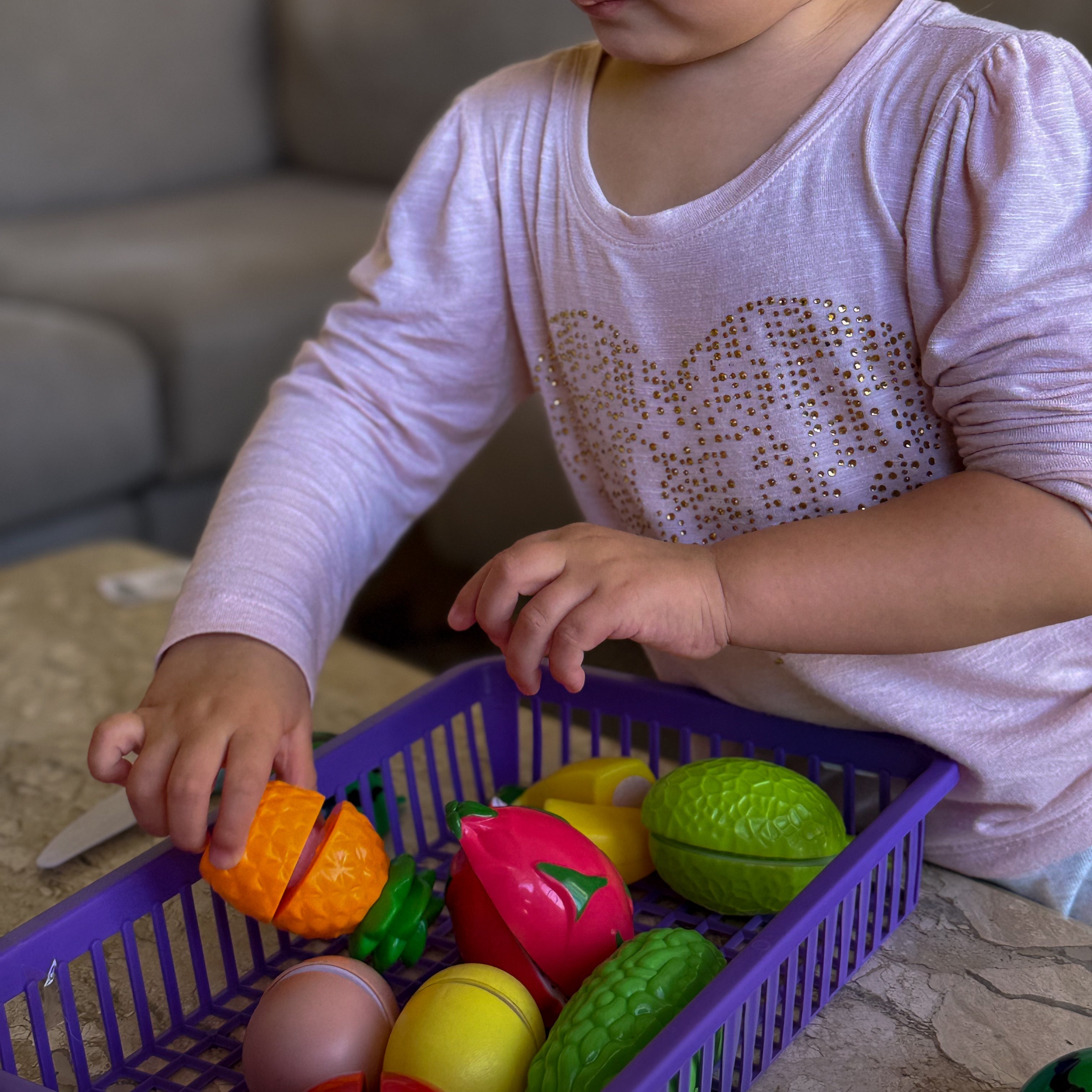 Conjunto de Frutas e Legumes - Brinquedo Montessori